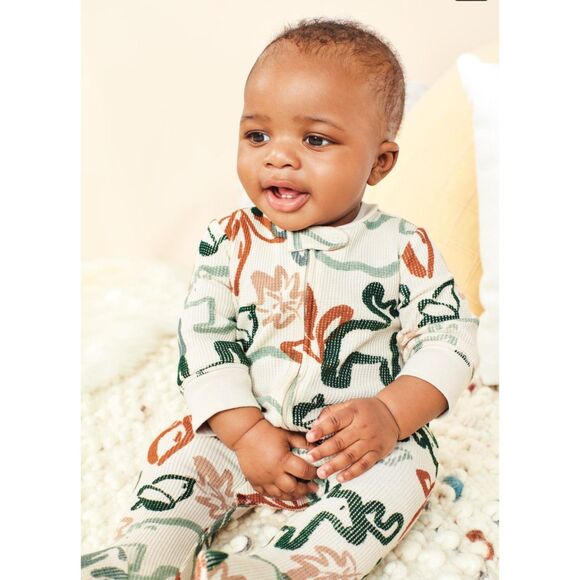 Carter's Other - Carter's Baby Moose 2-Way Zip Thermal Sleep & Play 9 Months, Cozy Footed Pajamas